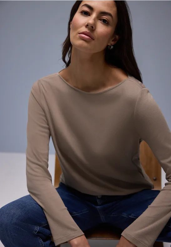 Shirt in Unifarbe
