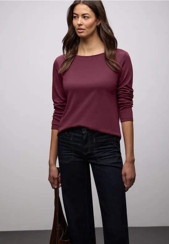 Shirt in Unifarbe