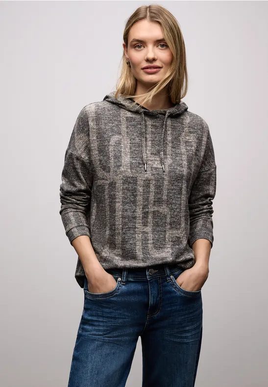 Gemusterter Hoodie Shirt