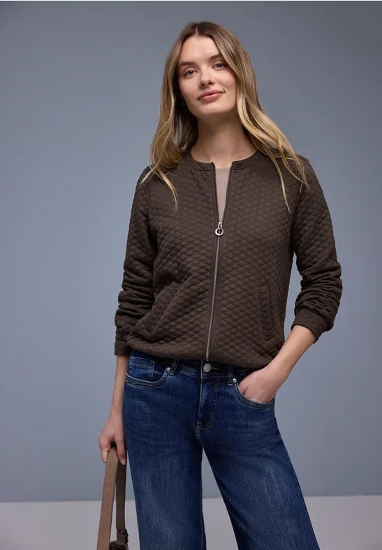 Zipper Jacke mit Struktur