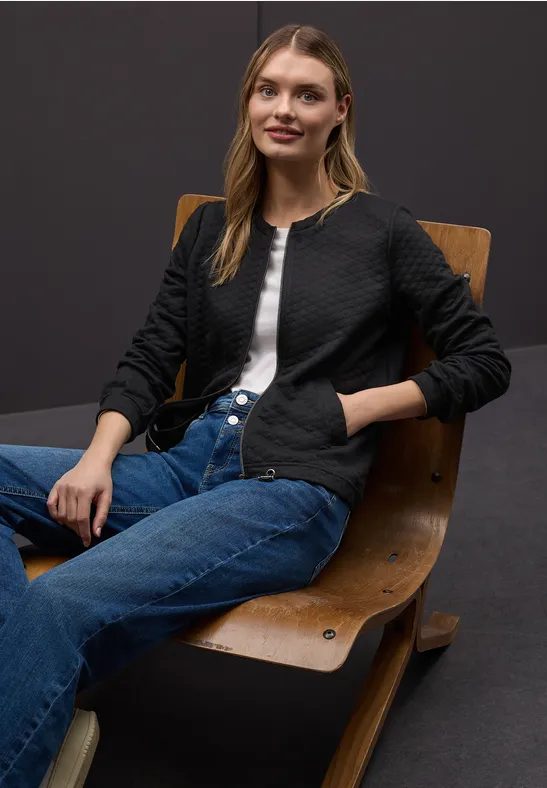 Zipper Jacke mit Struktur