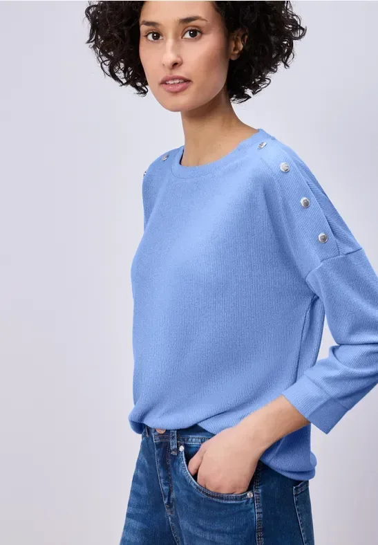 STREET ONE Sweater, mit Knopfdetails