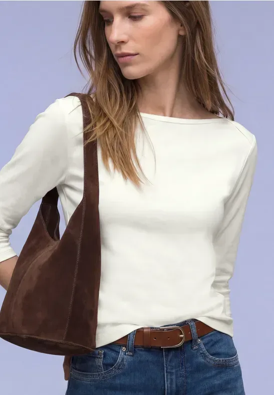 STREET ONE 3/4-Arm-Shirt in Rippstruktur