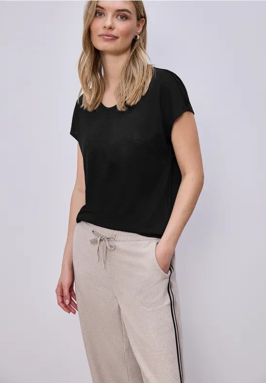 Dropped Shoulder Shirt im Leinen