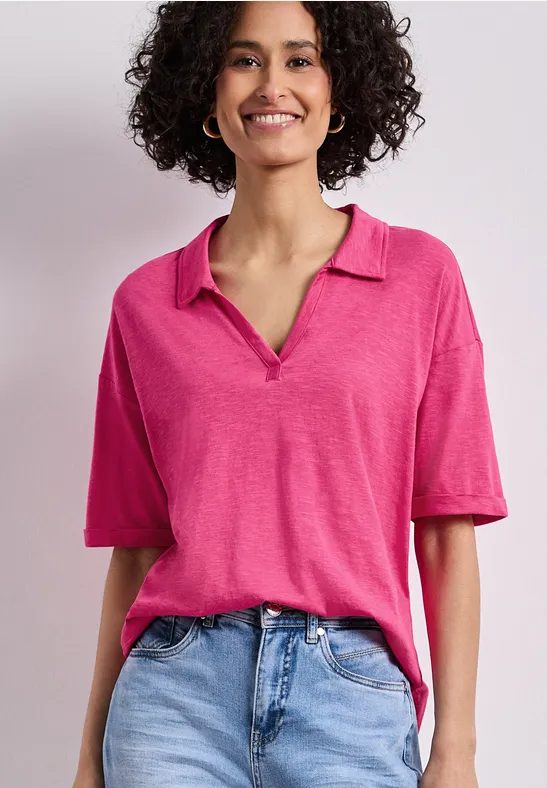 Kurzarm Poloshirt aus Jersey