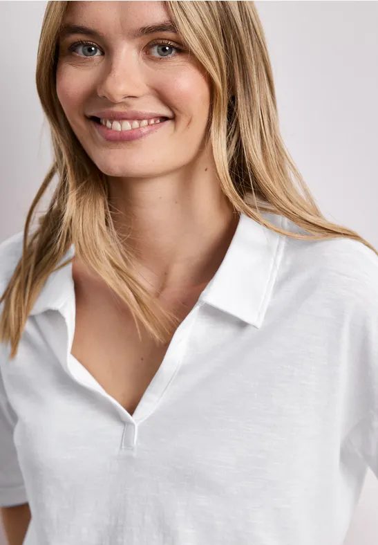 Kurzarm Poloshirt aus Jersey
