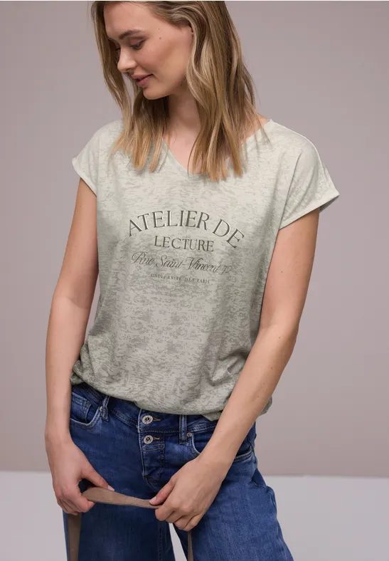 Dropped Shoulder Shirt im Ausbrenner
