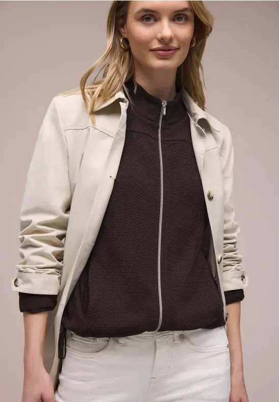 Langarm Jacke mit Turtle Neck