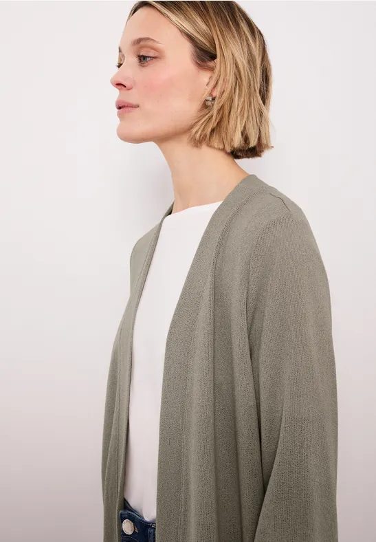 Langarm Jacke im verlängerten Schnitt
