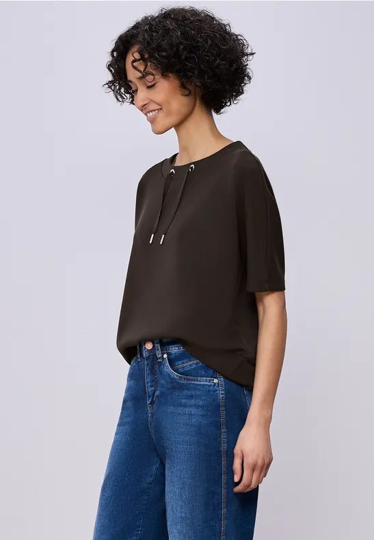 Dropped Shoulder Shirt im Silk