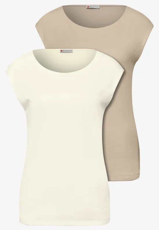 Basic Shirt mit Boatneck im 2er