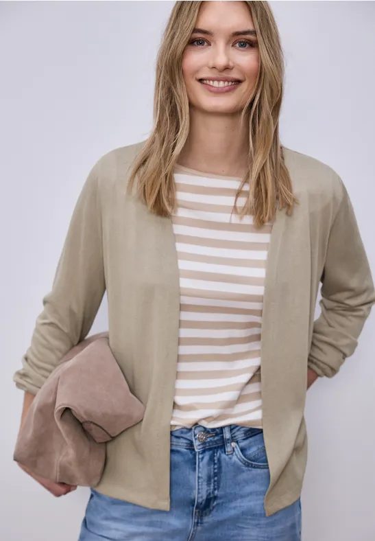 Langarm Jacke in offener Passform