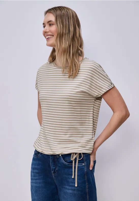 Dropped Shoulder Shirt mit Streifen