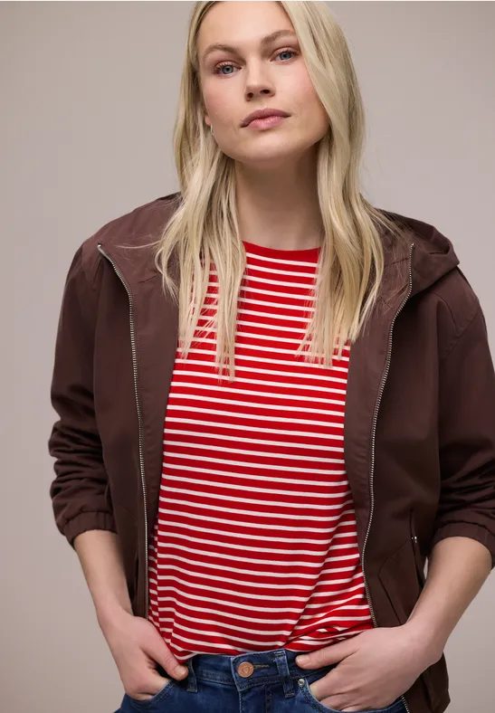 Dropped Shoulder Shirt mit Streifen
