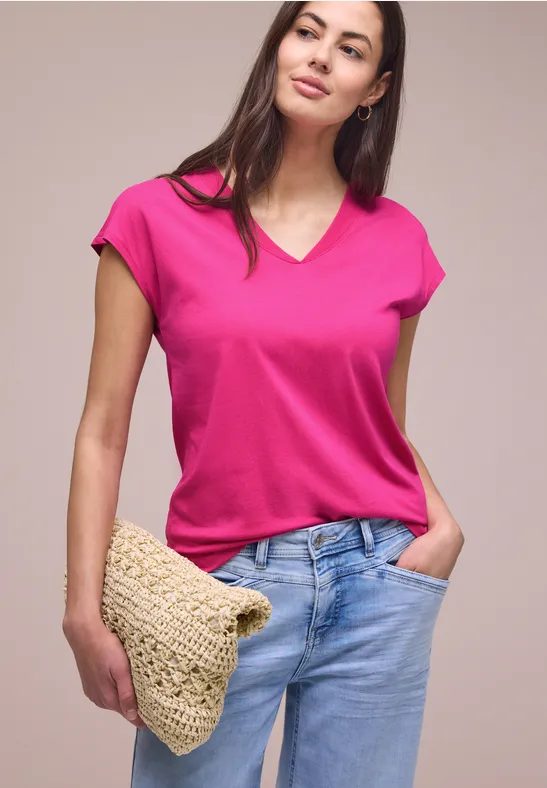 Dropped Shoulder Shirt mit V