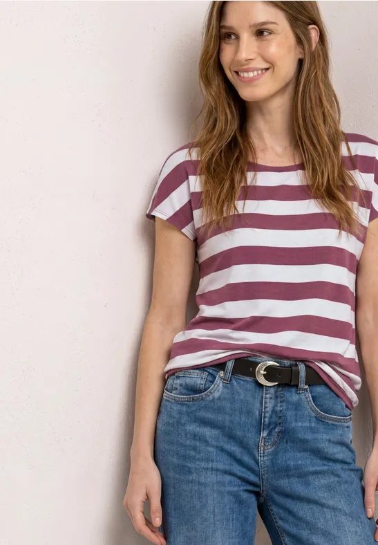 Kurzarm Shirt mit Rundhals und Print