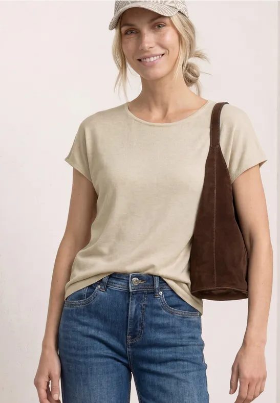 Kurzarm Shirt mit U