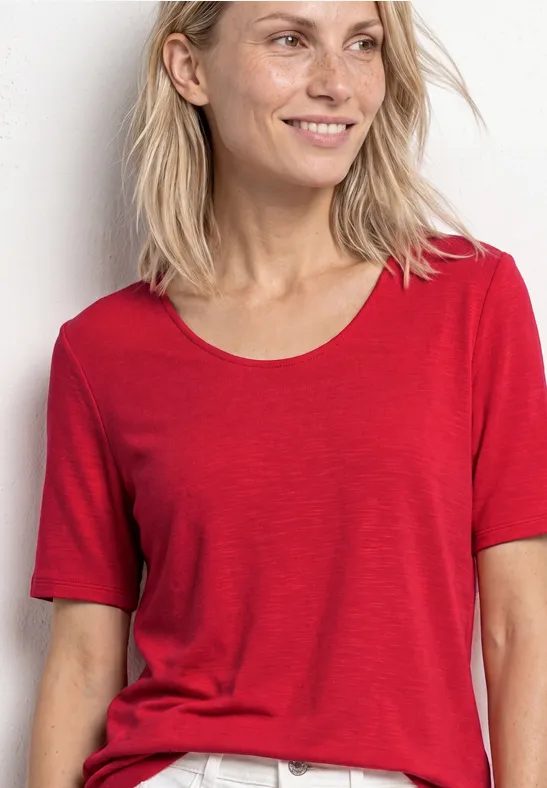 Kurzarm Shirt mit Knotendetail