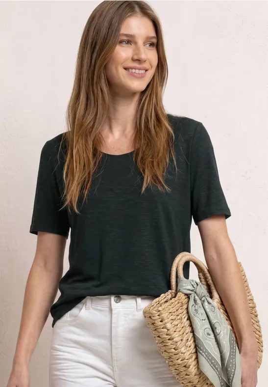 Kurzarm Shirt mit Knotendetail