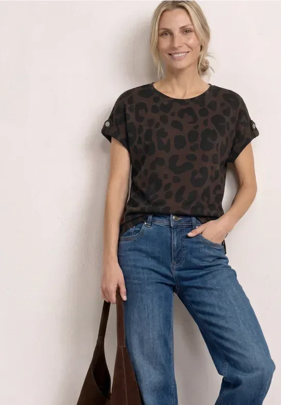 Dropped Shoulder Shirt mit Muster