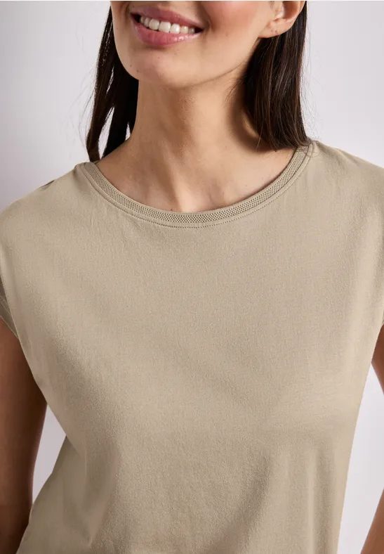 Shirt mit Boatneck und Deko
