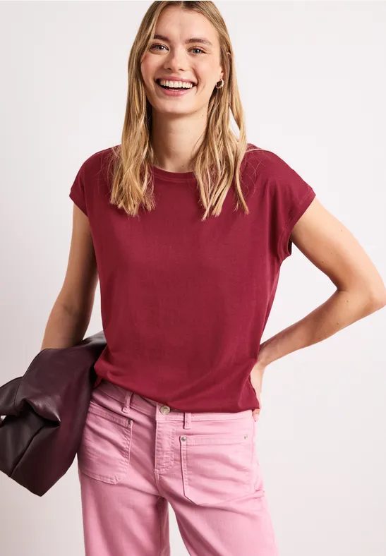 Shirt mit Boatneck und Deko
