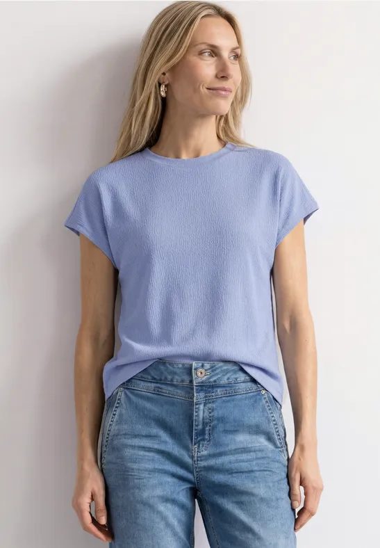 Dropped Shoulder Shirt mit Strukturmix