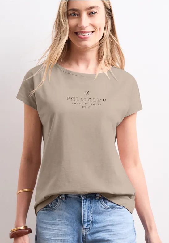 Dropped Shoulder Shirt mit Wording