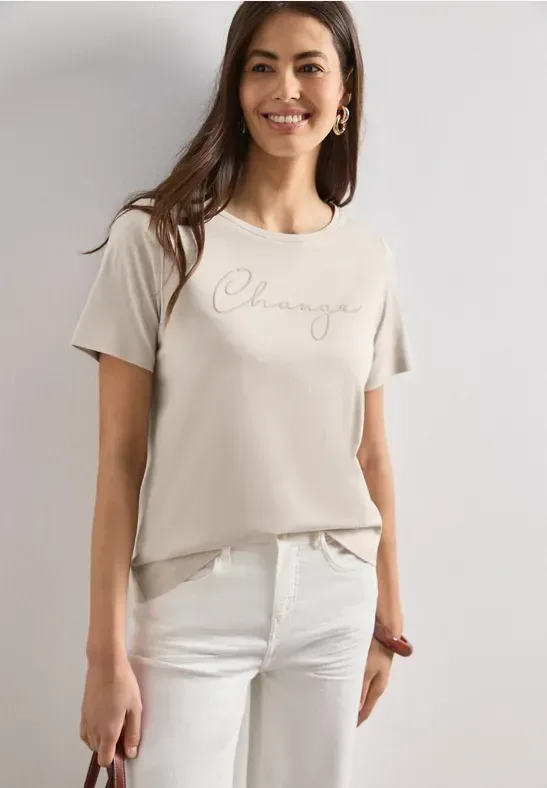 STREET ONE Kurzarmshirt Sommershirt mit Working