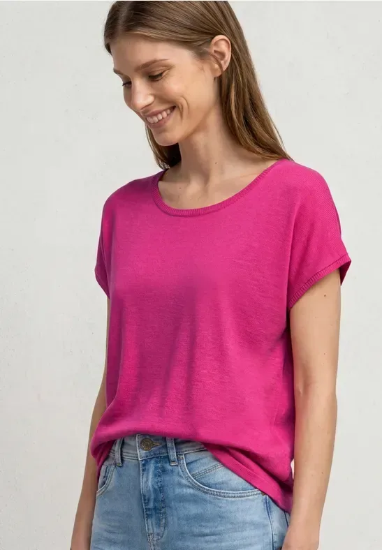 Dropped Shoulder Shirt mit Rundhals
