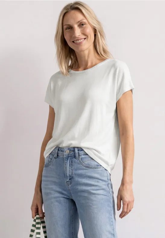 Dropped Shoulder Shirt mit Rundhals