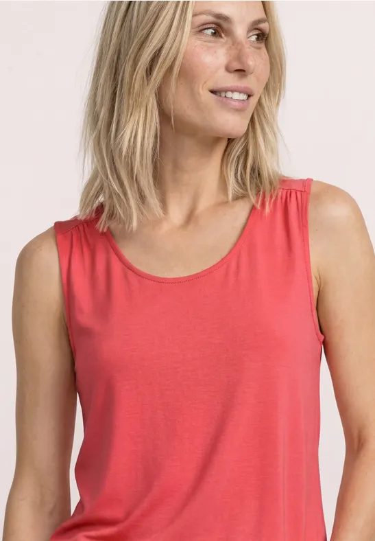 Top aus Jersey mit Elastiksaum