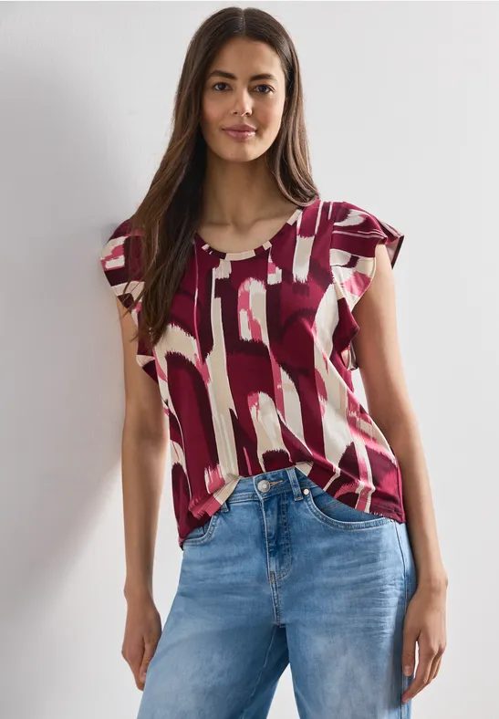 Shirt mit kurzen Volant