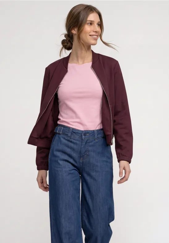 Langarm Jacke im verkürzten Schnitt