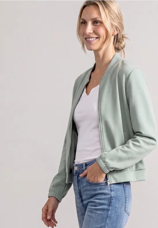 Langarm Jacke im verkürzten Schnitt