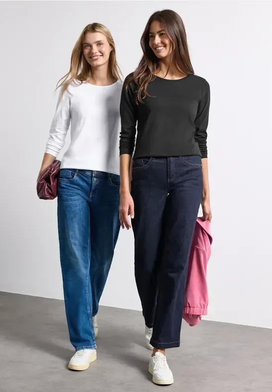 Langarm Shirts mit Rundhals im 2er-Pack