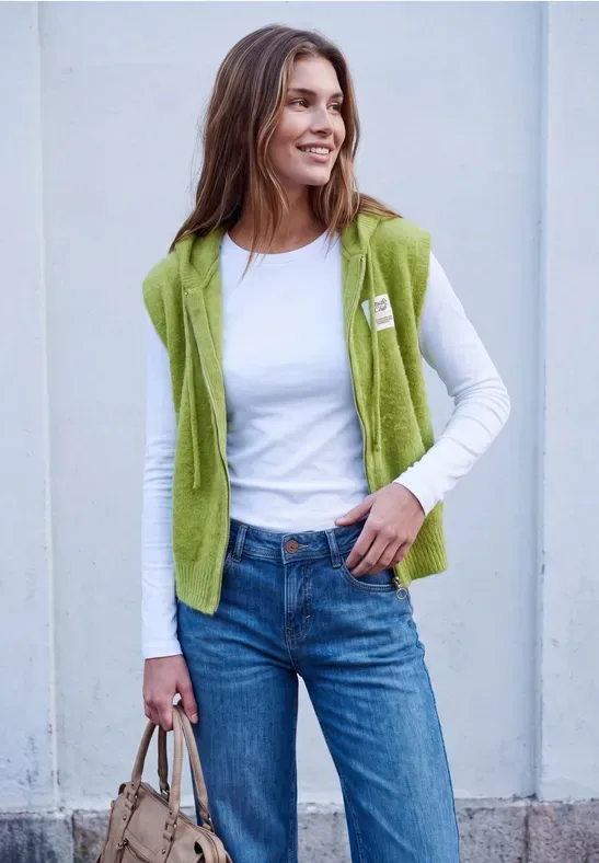 Weste mit Kapuze und Zipper
