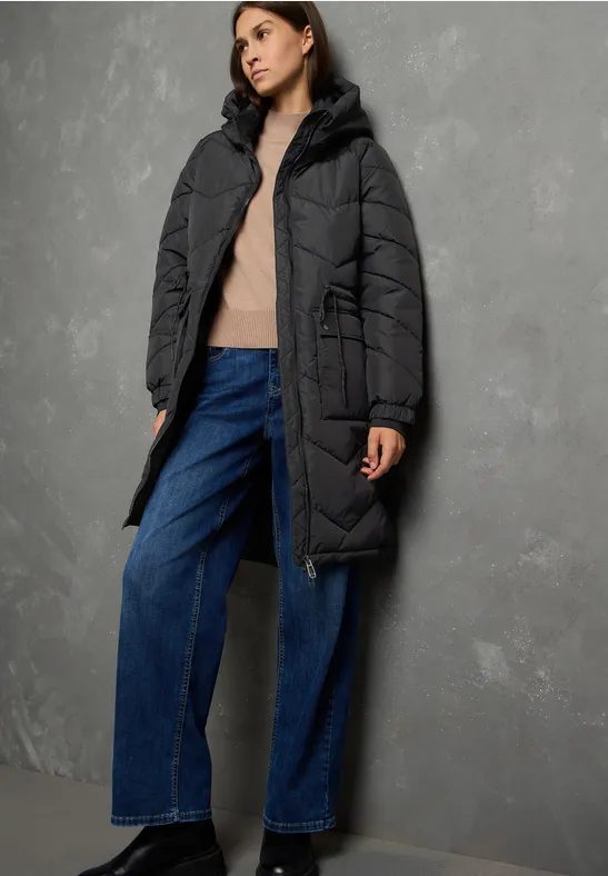 Lange Steppjacke