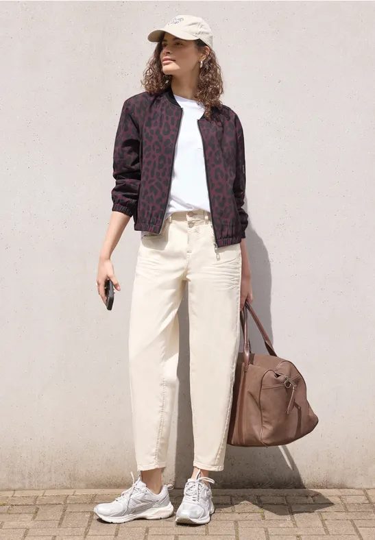 Blouson mit Rundhals und Leo
