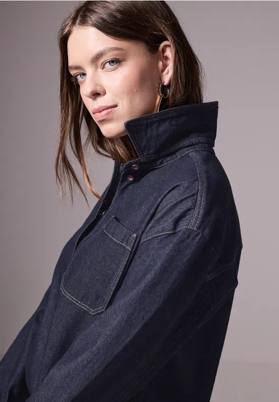 Kurze Jeansbluse