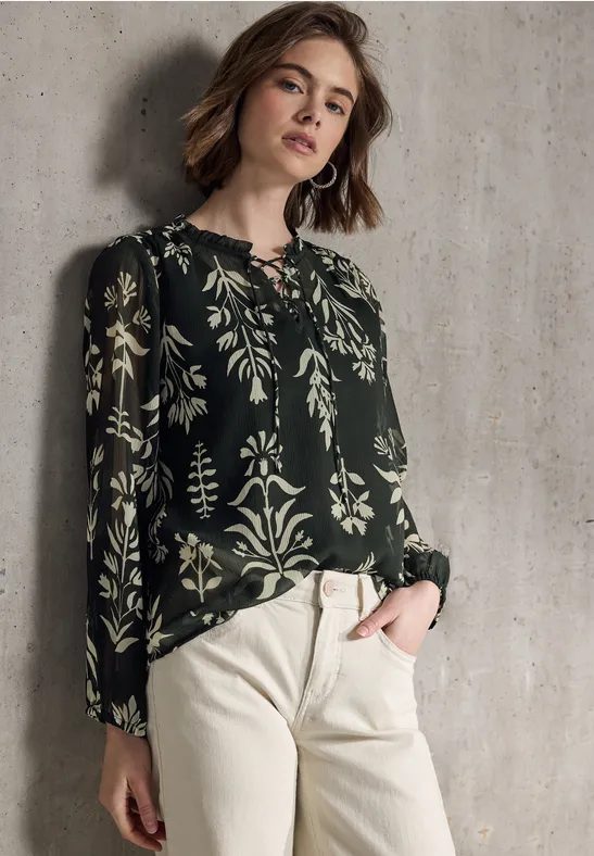 Gemusterte Chiffon