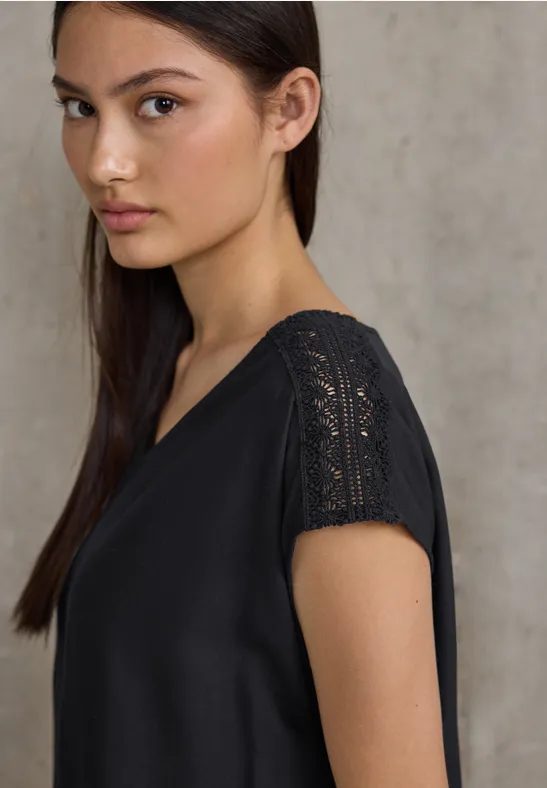 Blusenshirt mit Spitze