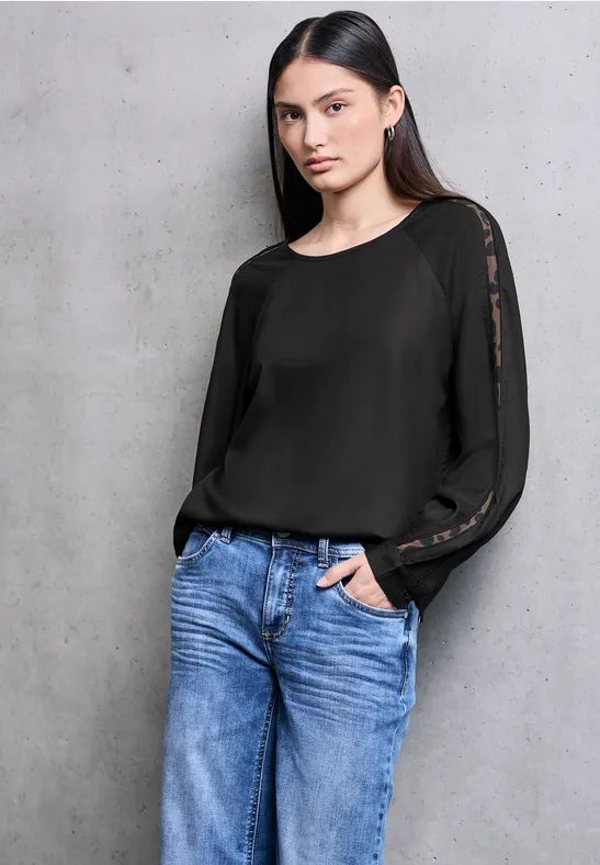 Raglan Bluse mit Tapedetails