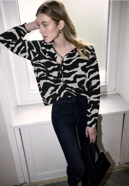 Zebra Tunika mit Bändern