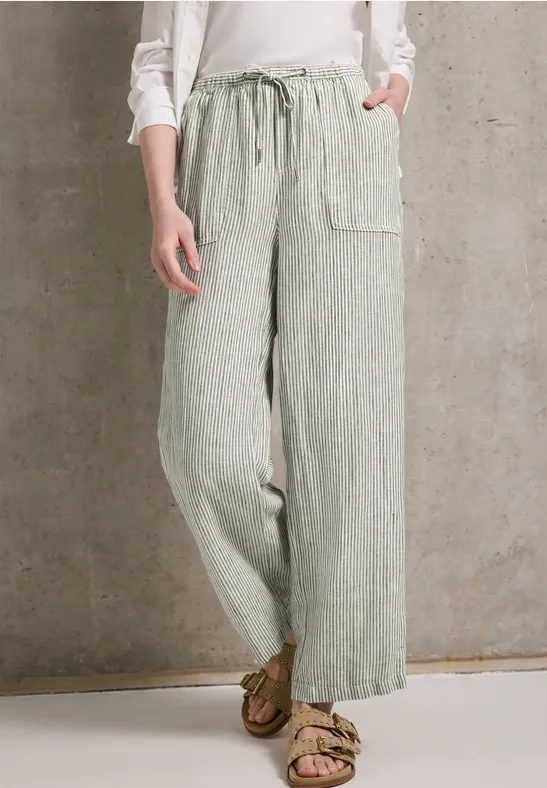 Straight Leg Leinenhose