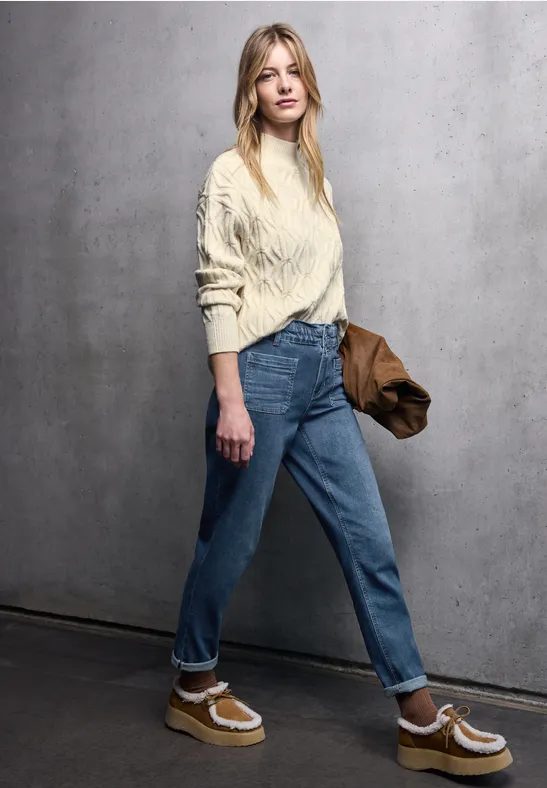 Paperbag Jeans im Loose Fit