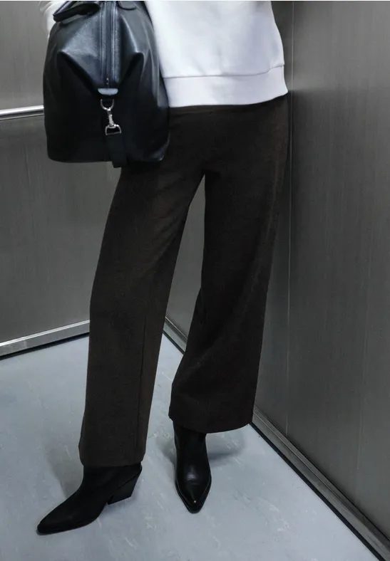 Herringbone Wide Leg Hose