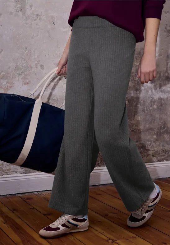Nadelstreifen Wide Leg Hose