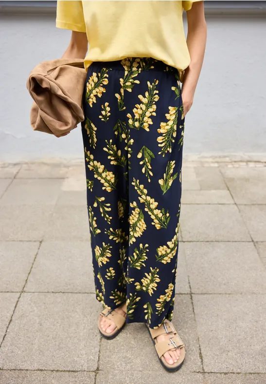 Mid Waist Culotte mit floralem Print