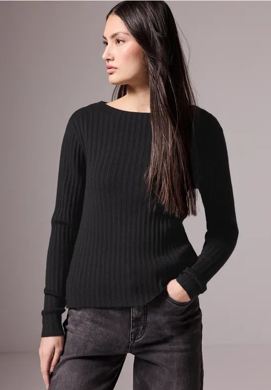 Pullover mit Rippstruktur